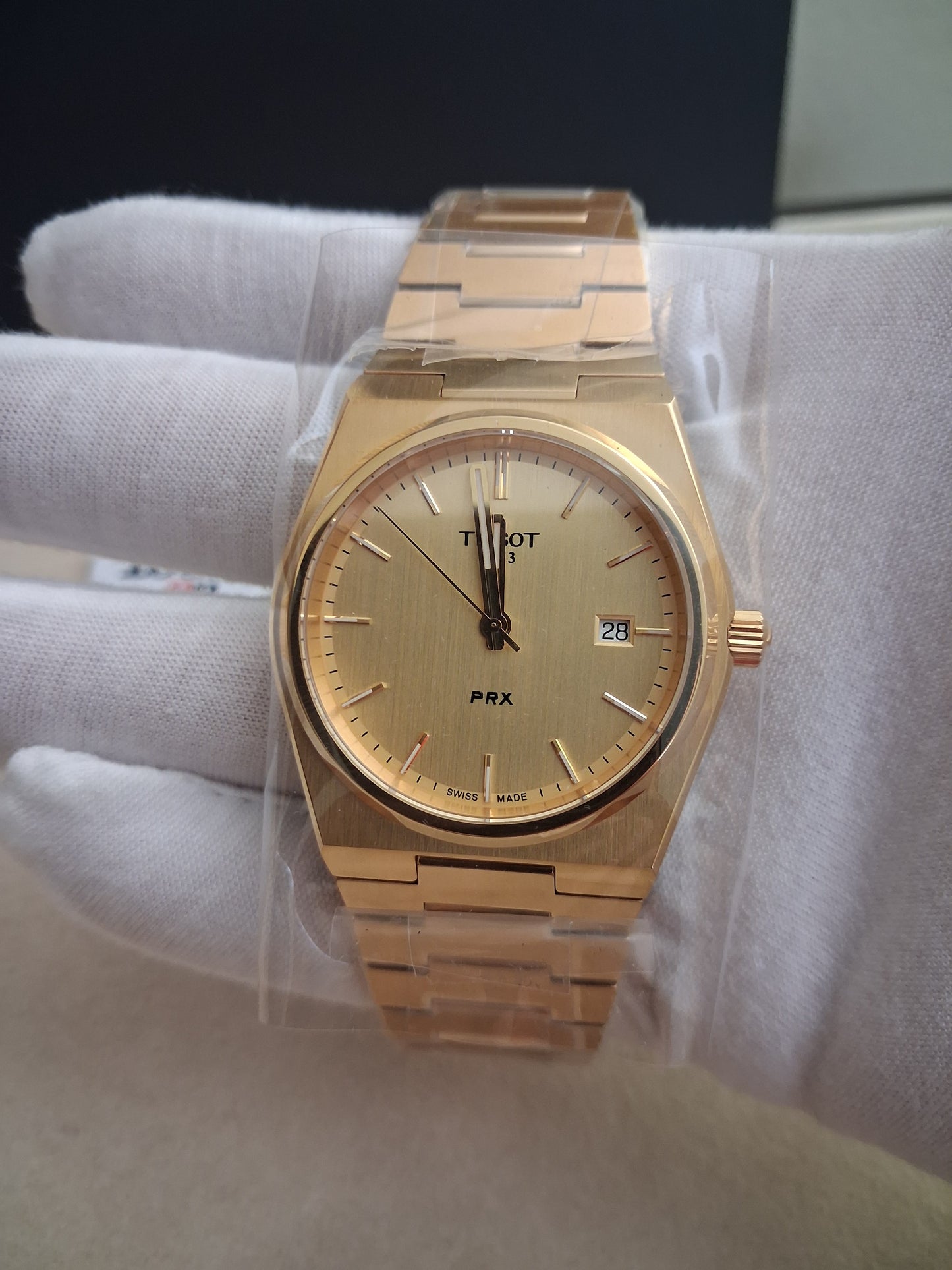Tissot PRX Swiss Quartz Gold Dial Men's Watch 40mm