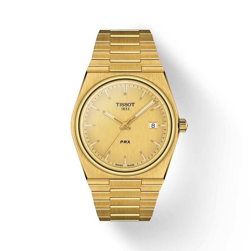 Tissot PRX Swiss Quartz Gold Dial Men's Watch 40mm