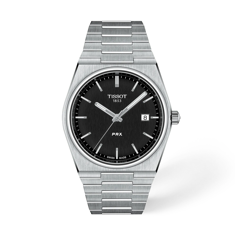 Tissot PRX Swiss Quartz Black Dial Men's Watch 40mm
