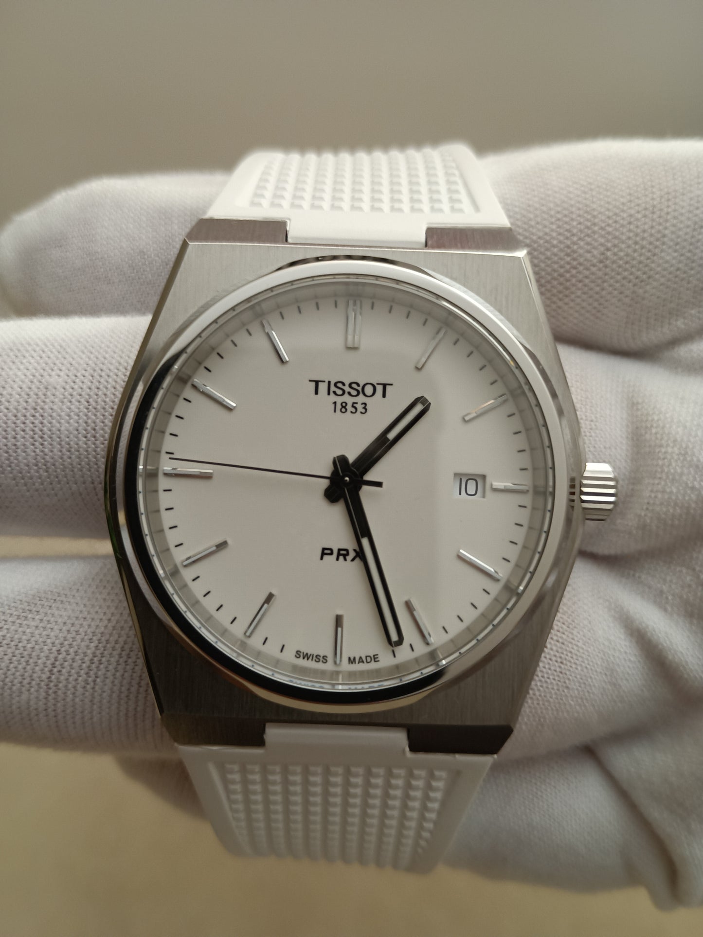 Tissot PRX Swiss Quartz White Luminous Dial 40mm