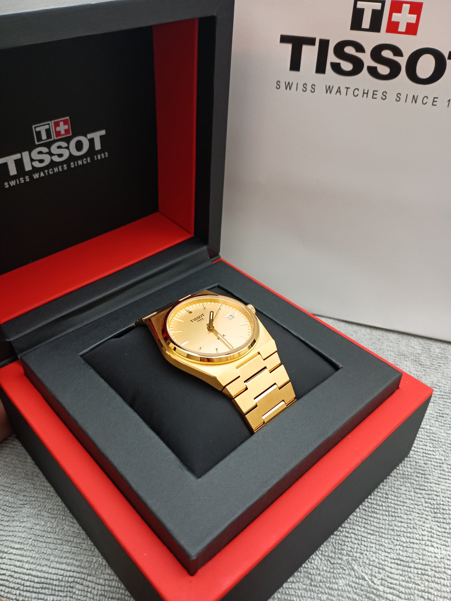 Tissot PRX Swiss Quartz Gold Dial Men's Watch 40mm