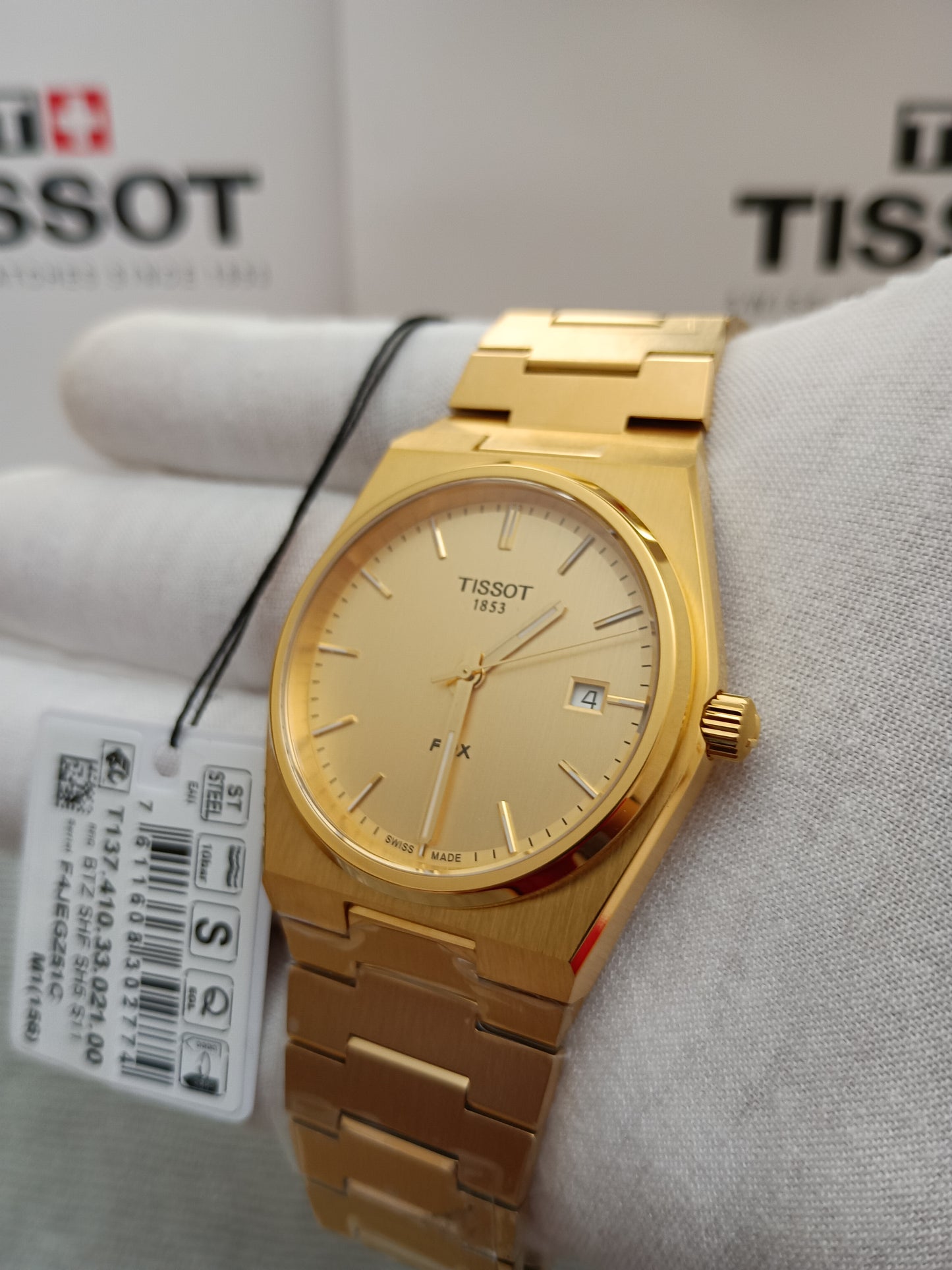 Tissot PRX Swiss Quartz Gold Dial Men's Watch 40mm