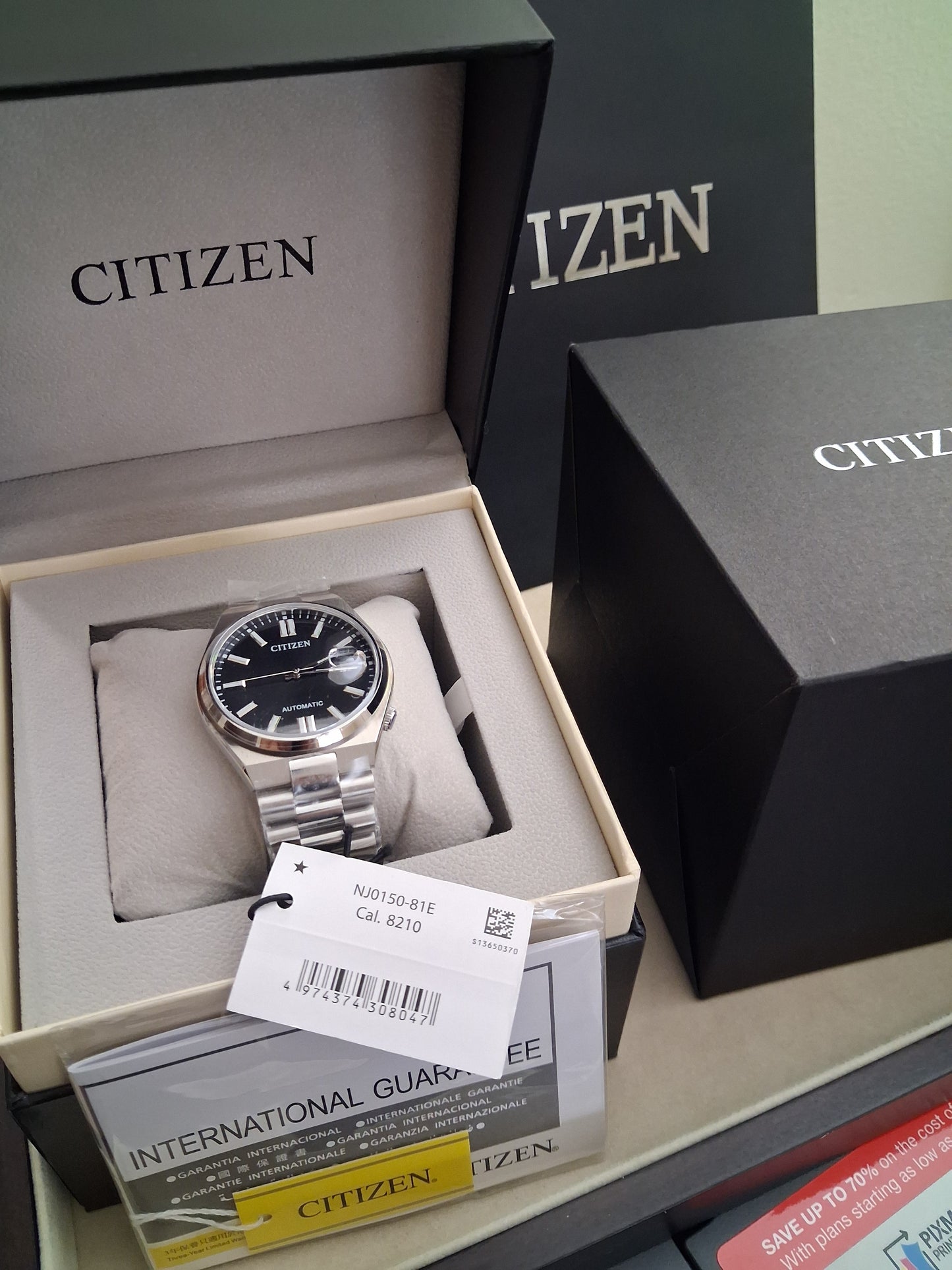 Citizen Tsuyosa Automatic Black Dial Men's Watch 40mm